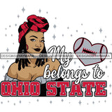 Ohio State Collage Football Melanin SVG Cutting Files For Silhouette Cricut and More