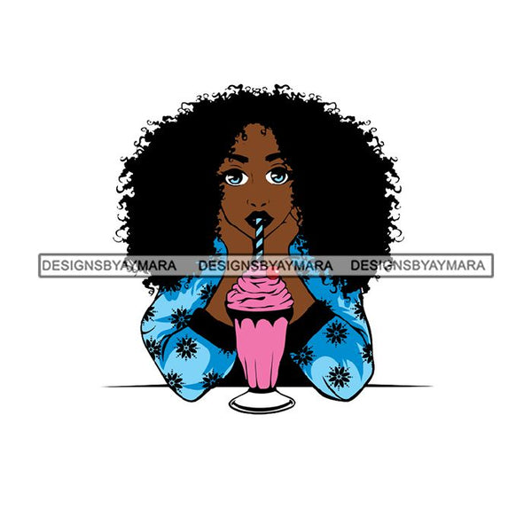 Afro African Lady Pretty Face Goddess Glamour Fashion Vector SVG Cutting Files