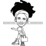 Cute Afro Lola Boss Lady Summer Fashion Dope Diva Glamour .SVG Cutting