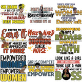 Bundle 9 Boss Lady Afro Melanin Successful Black Woman Quotes SVG Cutting Files For Silhouette Cricut and More