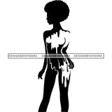 Sensual African Silhouette Goddess Safari Africa Nature Exotic Culture SVG Cutting Files.