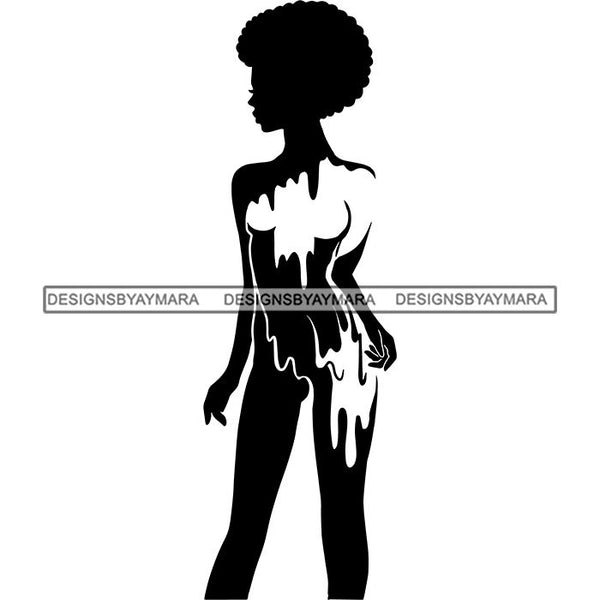 Sensual African Silhouette Goddess Safari Africa Nature Exotic Culture SVG Cutting Files.