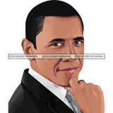 Barack Obama African American Leader Proud Roots .SVG Clipart Vector Cutting Files