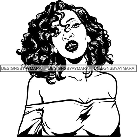 Afro Latina Woman SVG Cutting Files For Silhouette Cricut and More