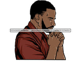 Man Praying God PNG Print File Not For Cutting