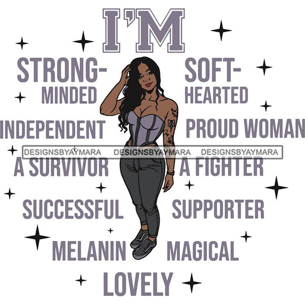 Afro Woman I'm Successful Quotes SVG Files For Cutting and More!