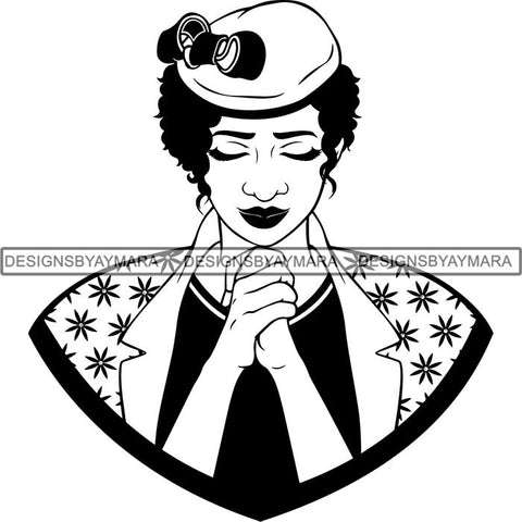 Latina Woman Praying God .SVG Cut Files For Silhouette and Cricut