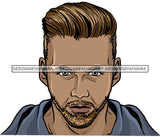 Attractive Caucasian White Man Bearded Hipster Model Fashion Male Guy Hombre Masculino Guapo Stylish Close-up Sexy Macho Manly SVG Files For Cutting