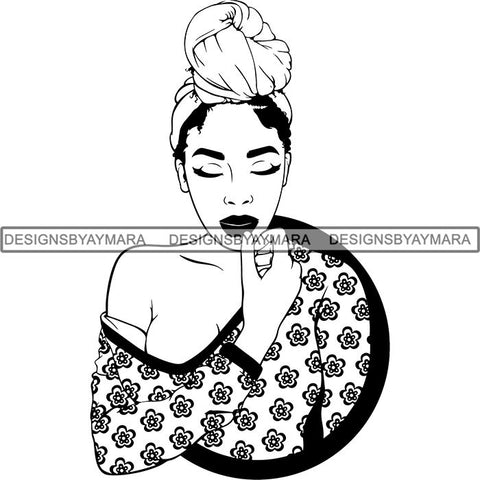 Afro Sexy Goddess Melanin Woman Queen Tattoo SVG Cut Files For Silhouette and Cricut