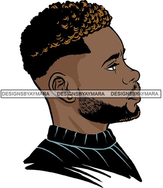 Attractive Black Man Bearded Hipster Model Fashion Male Guy Hombre Masculino Guapo Stylish Close-up Sexy Macho Manly SVG Files For Cutting