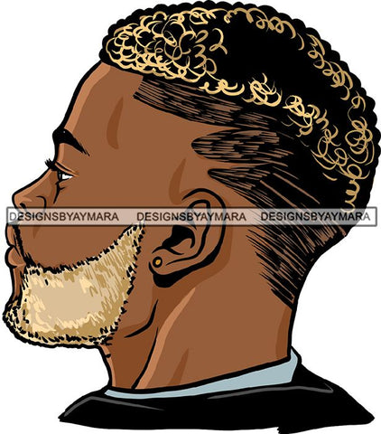 Attractive Black Man Bearded Hipster Model Fashion Male Guy Hombre Masculino Guapo Stylish Close-up Sexy Macho Manly SVG Files For Cutting