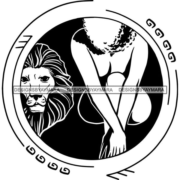 Sensual African Silhouette Goddess Safari Africa Nature Exotic Culture SVG Cutting Files.