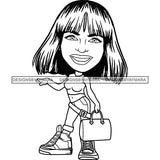 Cute Afro Lola Boss Lady Summer Fashion Dope Diva Glamour .SVG Cutting