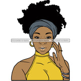 Afro Woman SVG Turban Head Wrap Cutting Files For Silhouette Cricut and More