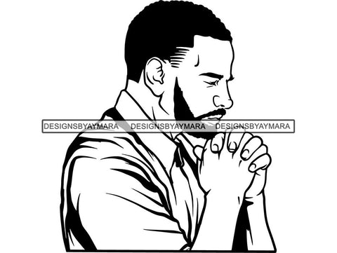 Man Praying God SVG Cut Files For Silhouette ans Cricut