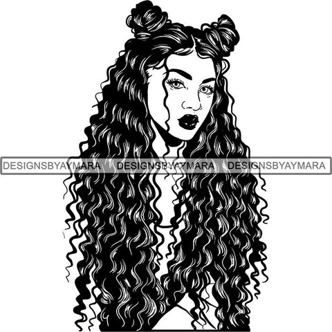 Afro Melanin Popping Dark Latina SVG Cutting Files For Silhouette Cricut and More