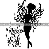 Afro Fairy Fantasy Magic SVG Cut Files For Silhouette and Cricut