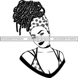 Afro Beautiful Woman Goddess Diva Classy Lady Braids Dreads Hairstyle  .SVG Cut Files For Silhouette and Cricut