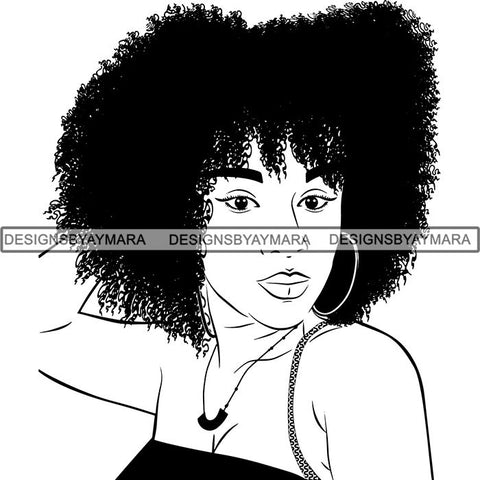 Afro Latina Woman SVG Cutting Files For Silhouette Cricut and More