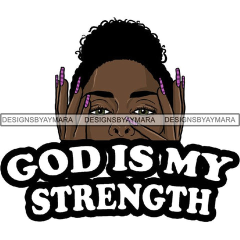 Afro Woman Peeking Peek-a-Boo I see You Melanin Pretty Half Face PNG File For Print Not For Cutting