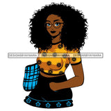 Afro African Lady Pretty Face Goddess Glamour Fashion Vector SVG Cutting Files