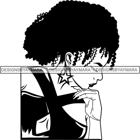 Afro Latina Woman SVG Cutting Files For Silhouette Cricut and More