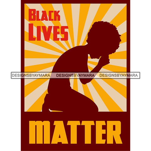 Black Lives Matter Humanity Social Protest Justice Racism Movement SVG PNG JPG Vector Cutting Files