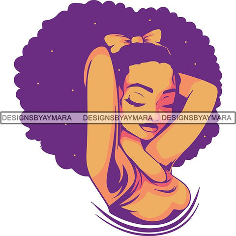 Afro Beautiful Woman Goddess Diva Classy Lady .SVG Cut Files For Silhouette and Cricut