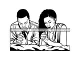 Black Couple Praying God Together SVG  Cut Files