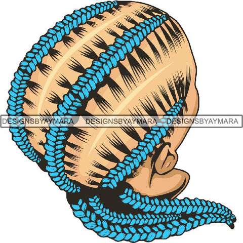 Afro Woman Braids Dreads Dreadlocks Hairstyle PNG Print File Not For Cutting