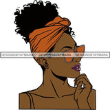 Afro Woman SVG Turban Head Wrap Cutting Files For Silhouette Cricut and More