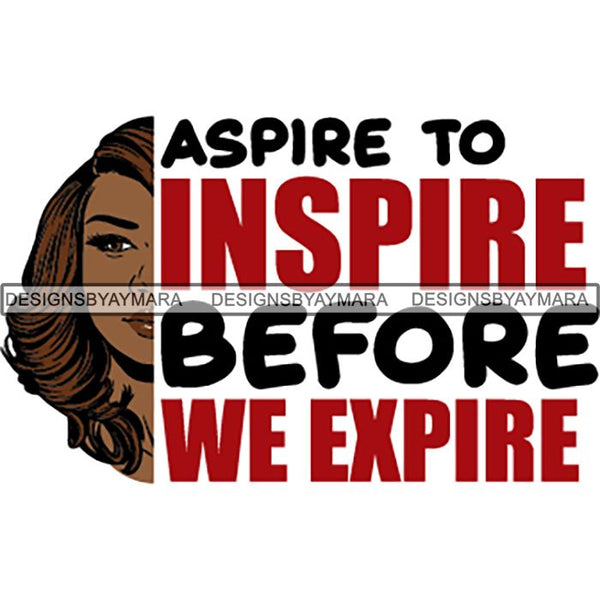 Afro Woman Half Face Life Quotes SVG Cutting Files For Silhouette and Cricut and More!