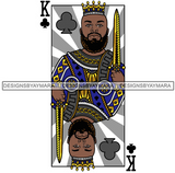 Ace King Man Royalty Blackjack Casino Card Game Attractive Black Man Bearded Hipster Male Guy Hombre Macho Manly SVG Files For Cutting