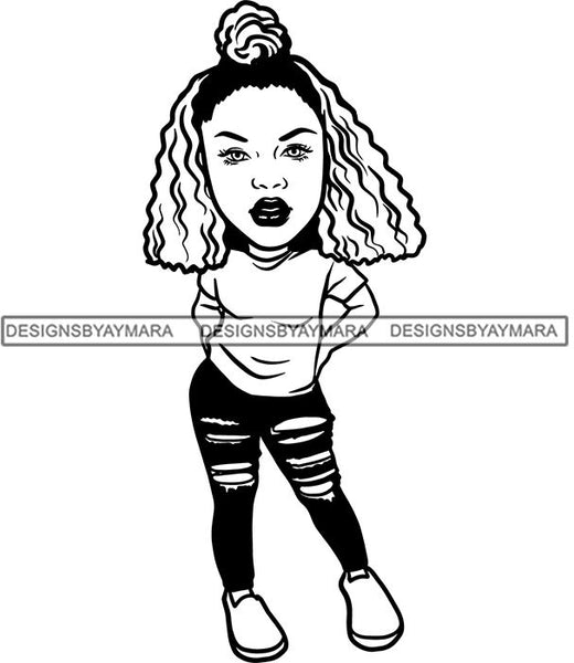 Fashion Girl Afro Woman Melanin Popping Ebony Queen .SVG Cutting Files