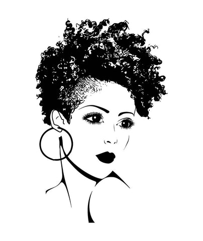 Afro Beautiful Black Woman SVG African American Ethnicity Afro Puffy Hairstyle Beauty Salon Queen Diva Classy Lady  Beautiful People Beauty Salon Princess