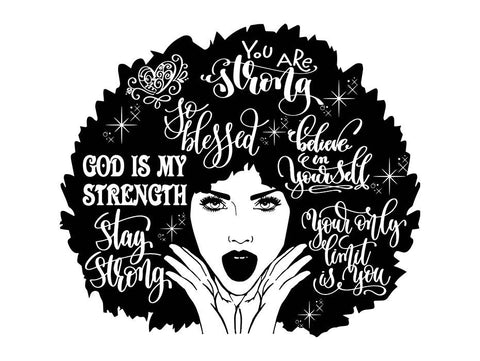 Afro Beautiful Black Woman SVG African American Ethnicity Afro Puffy Hairstyle Beauty Salon Queen Diva Classy Lady  Beautiful People Beauty Salon Princess