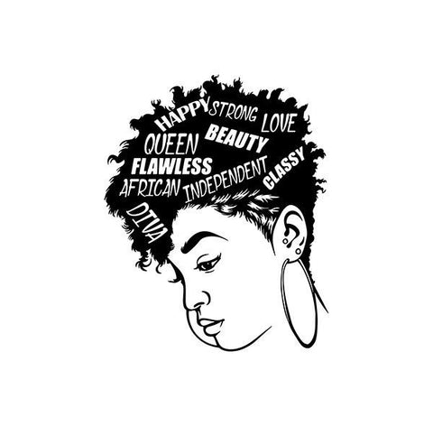 Afro Beautiful Black Woman SVG African American Ethnicity Afro Puffy Hairstyle Beauty Salon Queen Diva Classy Lady  Beautiful People Beauty Salon Princess