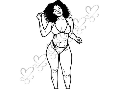 Afro Beautiful Black Woman SVG African American Ethnicity Afro Puffy Hairstyle Beauty Salon Queen Diva Classy Lady  Beautiful People Beauty Salon Princess