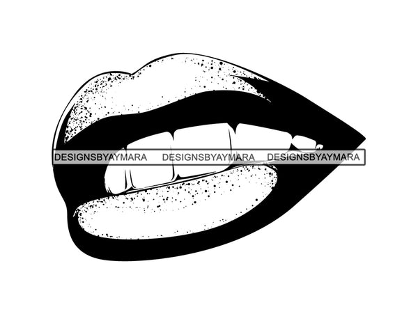 Cosmetology Lipstick Cosmetics Makeup Lip Beauty Symbol Open Mouth Gloss Face Glamour Glam Style .PNG .SVG Clipart Vector Cricut Cut Cutting