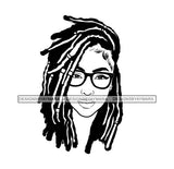 Afro Beautiful Woman SVG Dreads Hairstyle Goddess Fashion Model Stylish Diva Classy Lady .SVG .EPS .PNG Vector Clipart Cricut Circuit Cut Cutting