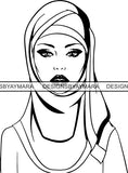 Beautiful Muslim Woman SVG Hijab Goddess Queen Diva Classy Lady  .SVG .EPS .PNG Vector Clipart  Cricut Circuit Cut Cutting