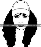 Afro Woman SVG File For Silhouette and Cutting.