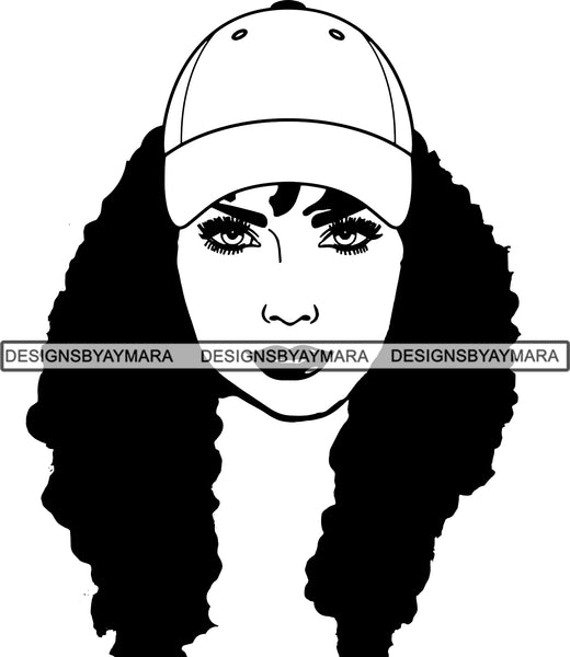 Afro Woman SVG File For Silhouette and Cutting.
