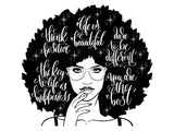 Afro Woman SVG African American Woman Goddess SVG Files For Cutting and More!