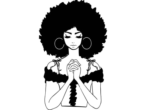 Afro Beautiful Black Woman SVG African American Ethnicity Afro Puffy Hairstyle Beauty Salon Queen Diva Classy Lady  Beautiful People Beauty Salon Princess