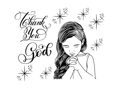 Baby Girl Praying God Happy Infant Cheerful Childhood Innocence Joy Love .SVG .EPS .PNG Vector Clipart Digital Download Circuit Cut Cutting