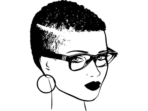 Afro Beautiful Black Woman SVG African American Ethnicity Afro Puffy Hairstyle Beauty Salon Queen Diva Classy Lady  Beautiful People Beauty Salon Princess