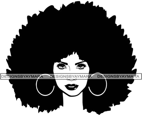 Afro Woman SVG Cutting Files For Silhouette Cricut and More