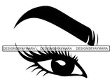 Eye Look Vision Human Female Ojos Sign Eyeball See Watching Eyebrow .SVG .EPS .PNG Vector Clipart Digital Download Circuit Cut Cutting