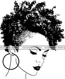 Afro Woman #1 SVG Cut Files For Silhouettes and Cricut